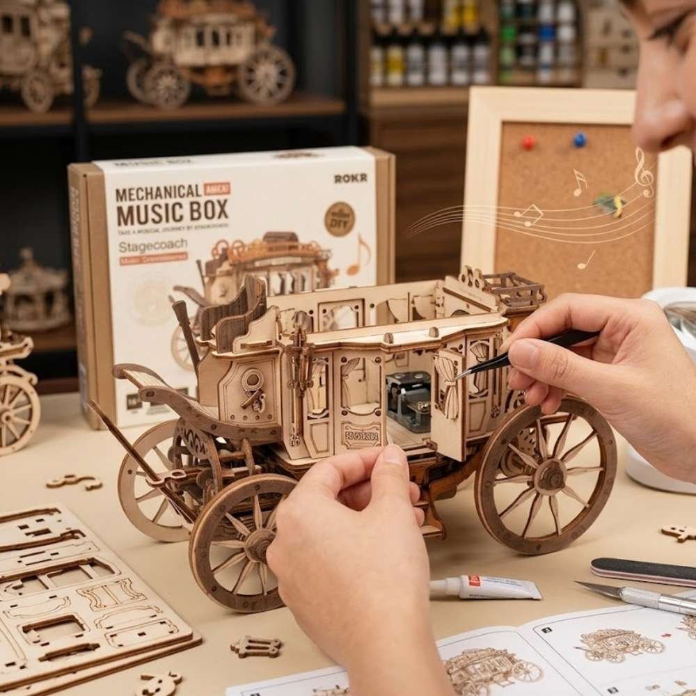 Wooden Mechanical Puzzle 3D DIY
